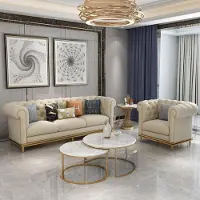 Xl Moebel Gmbh Chesterfield Stoffsofa Couch Polster Sofagarnitur 3tlg. Wohnzimmer Couchtisch