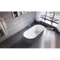 AEA Vasca da bagno in acrilico Vasca da bagno autoportante Grigio