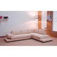 AEA Ecksofa Leder Sofa Couch Polster Eck Sitz Wohnlandschaft Garnitur Beleuchtet