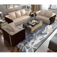 AEA Designer Wohn Zimmer Sitz Möbel Couch Polster Leder Garnitur 3+2+1 Sofa Couchen