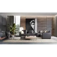 AEA Design Luxus Leder Sitz Polster Couch Wohn Zimmer Landschaft Eck Sofas Couchen