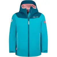 TROLLKIDS Girls Bergen Jacket Giacca antipioggia Bambini (104, turchese)
