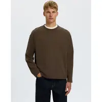 Selected Maglietta A Maniche Lunghe Uomini Marrone XL