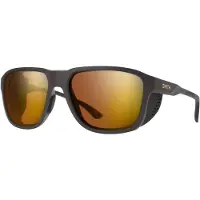 Smith - Occhiali da sole fotocromatici - Embark Matte Gravy ChromaPop Glacier Photochromic Copper Gold Mirror in Pelle - Nero