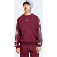 Adidas Essentials 3-Stripes Fleece Sweatshirt Maglione Uomo (L, rosso)