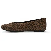 FitFlop per donna. ADR-E76 Ballerine in pelle Delicato Leopard marrone (6.5), Basso, Crosta, Nessuno, Casual, Animal Print