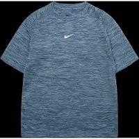 Nike Kid's Dri-Fit Multi S/S Top LBR Heather T-shirt Bambini (S, blu)