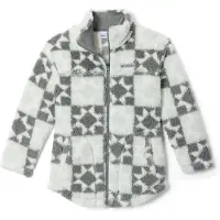 Columbia Kid's West Bend Printed Full Zip Giacca in pile Bambini (L, grigio)