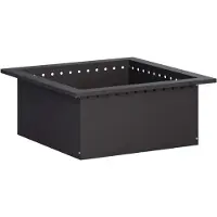 vidaXL Anello per focolari, nero, 60 x 60 x 25 cm, acciaio