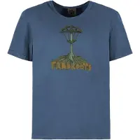 E9 Roots T-shirt Uomo (XL, blu)