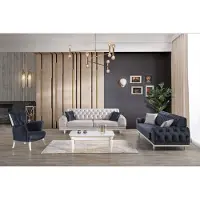 AEA Luxus Sofagarnitur Couch Set Möbel 3+3+1 Couchtisch Möbel Textil 4tlg.
