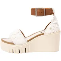Art per donna. 12085S1WU003_017 Sandali Catania 2085S, color bianco sporco (42), Tessuto, 8 a 10cm, Fibbia, Casual