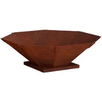 vidaXL Caminetto da esterno, aspetto arrugginito, 70,5 x 70,5 x 21,5 cm, acciaio resistente alle intemperie