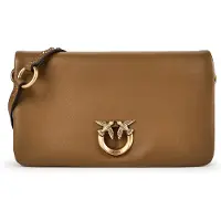 Pinko Love Soft Pochette Vera Pelle 19.5 cm marrone
