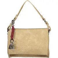 Desigual , Borsa effetto pelle media, Donna, Poliuretano, Bianco, U