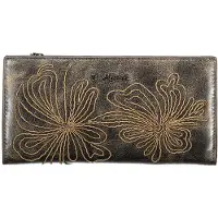 Desigual , Portamonete ricamato grande, Donna, Poliuretano, Marrone, U