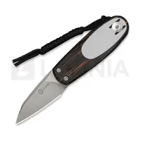 CIVIVI Coltello pieghevole Purr, Orange/Black/White G-10, Stonewash