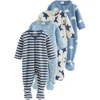 Next Pigiama crema / opale / blu chiaro / blu scuro