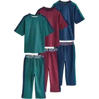 Next Pigiama navy / smeraldo / borgogna