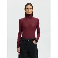 Selected Collo Alto Donne Rosso L