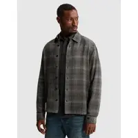 Cast iron Camicia 'Midweight shirt with textured check pattern' grigio scuro