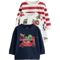Next Maglietta navy / verde chiaro / rosso / bianco