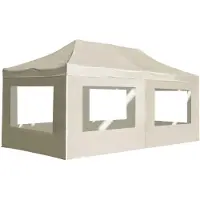 vidaXL Tenda professionale pieghevole per feste con pareti in alluminio 6×3 m crema