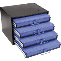Westfalia Cassetta Attrezzi con 4 Contenitori Vuoti, Robusta, 410x325x300 mm, per Organizzazione