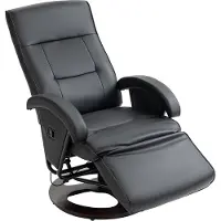 HOMCOM Poltrona relax girevole con funzione reclinabile e schienale regolabile