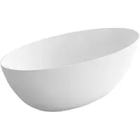 CERANO Vasca da bagno freestanding in resina minerale Emilia - bianca opaca - 160x75 cm