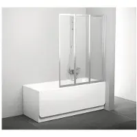 Ravak Schermo per vasca da bagno Supernova VS3 130 satinato+trasparente 795V0U00Z1