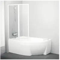 Ravak Schermo per vasca da bagno Supernova VSK2 Rosa 160 L trasparente 76L90100Z1