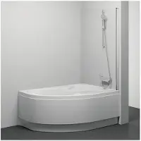 Ravak Schermo per vasca da bagno CVSK1 ROSA 140/150 R luminoso+trasparente