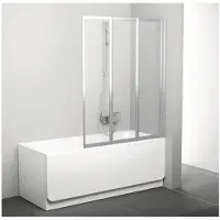 Ravak Schermo per vasca da bagno Supernova VS3 115 satinato+trasparente 795S0U00Z1