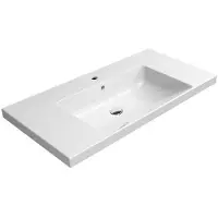 Sapho GSI Norm - Lavabo 1000x500 mm, con 1 foro per rubinetto, ExtraGlaze, bianco 8633111