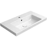 Sapho GSI Norm - Lavabo 700x400 mm, con 1 foro per rubinetto, ExtraGlaze, bianco 8637111