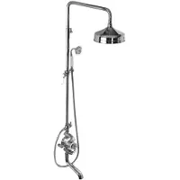 LAUFERI miscelatore termostatico per doccia retro BRADFORD argento cromo PREMIUM