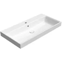 Sapho GSI Nubes - Lavabo 1000x500 mm, con sfioratore, foro per rubinetto, ExtraGlaze, bianco 9623111