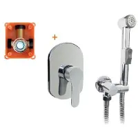 Sonstige Verlage Mereo Zuna - Miscelatore bidet da incasso, con doccetta e corpo, cromato CB60105ZBS