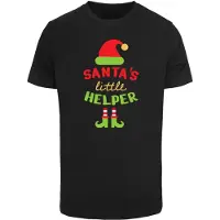 Merchcode Maglietta 'Christmas Santa´s Little Helper' giallo / verde chiaro / rosso / nero