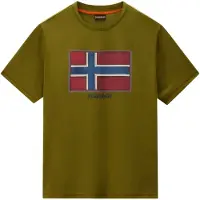 Napapijri Maglietta 'FLAG TIKI' blu / oliva / rosso