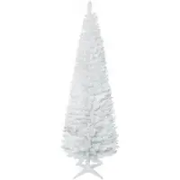HOMCOM Albero di Natale con supporto in plastica, 390 rami, bianco