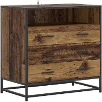 vidaXL Mobiletto con cassetti, 3 cassetti, legno di recupero, 70 x 41 x 70 cm