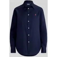 Ralph Lauren per donna. 211A92177014 Camicia in twill di cotone Classic Fit blu navy (L), Casual, Classico, Manica lunga