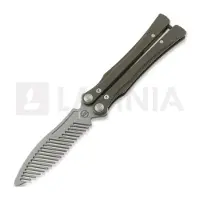 Maxace Coltello a farfalla per allenamento Loran II Comb, Dark Brown Titanium