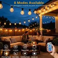 StarTech.com Catena luminosa LED G40 a energia solare - 18 m - 30 luci - Con telecomando - Dimmerabile - Impermeabile - Adatta per uso esterno