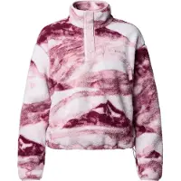 Columbia - Pile stampata con collo alto e mezza chiusura a pressione - Helvetia II Printed Cropped Half Snap Antique Mauve Summits per Donne in Nylon - Taglia XL - Rosa
