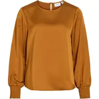 Vila Viellette Round Neck Top A Maniche Lunghe