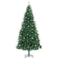 vidaXL Albero di Natale artificiale con 300 LED con supporto Verde 300 cm