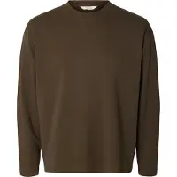 Selected Maglietta A Maniche Lunghe Uomini Marrone L